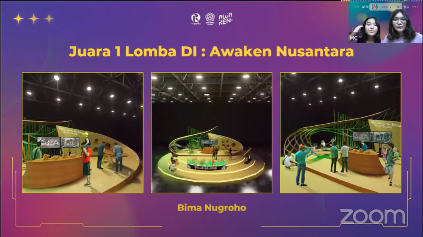 Mahasiswa Prodi Arsitektur AMIKOM Juara 1 dalam Lomba Desain Instalasi Rupareka Competition Awaken Nusantara 2022