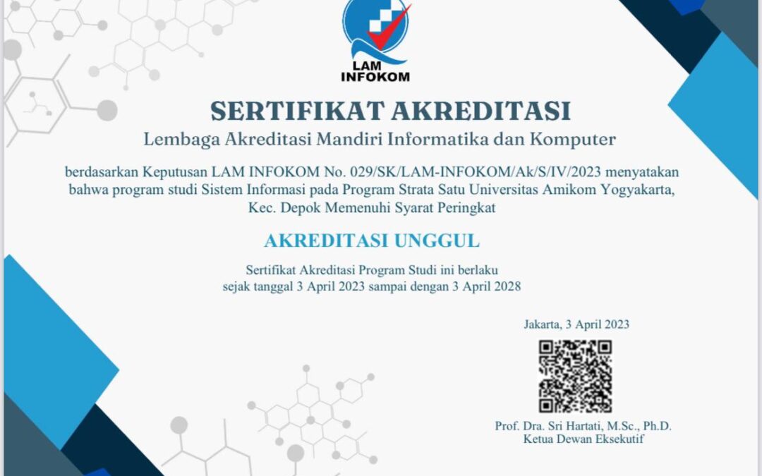 Program Studi Sistem Informasi Raih Akreditasi Unggul