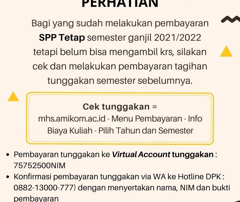 Informasi Perpanjangan Registrasi dan Penginputan KRS