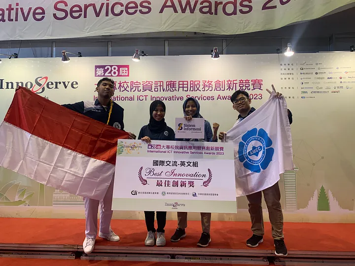 Fakultas Ilmu Komputer Bersama Prodi Sistem Informasi dan Informatika AMIKOM Jogja Raih Kemenangan Sebagai BEST INNOVATION di Innoserve 2023 Taiwan