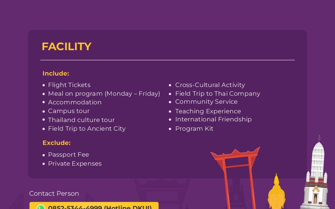 Thailand Student Mobility Program ~ 3 Weeks in Thailand